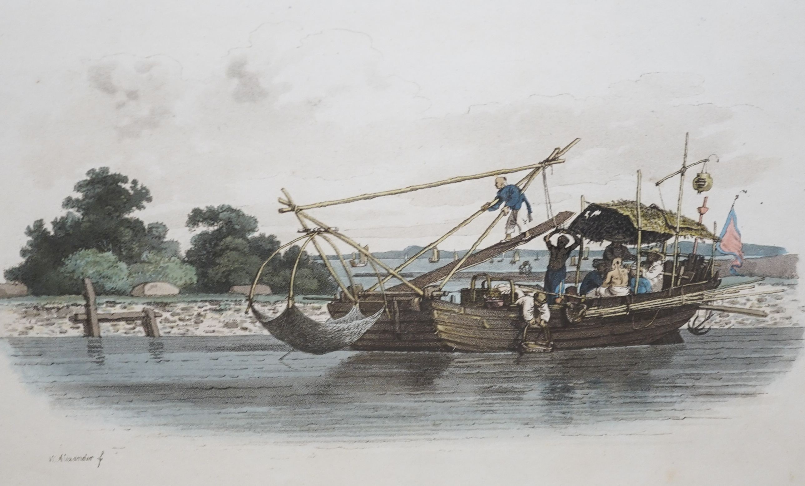 After William Alexander, six coloured lithographs, Views of China, approx. 24 x 31cm